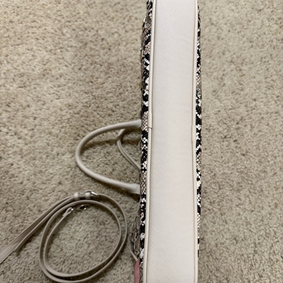 White House Black Market Snakeskin Print Laptop Briefcase Crossbody Bag - Picture 7 of 13